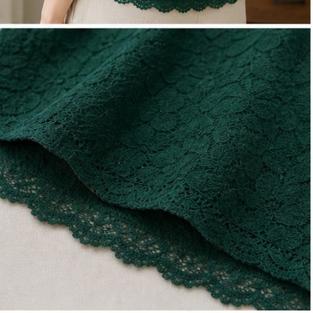 Emerald Ruffle Blouse - Picture 6 of 6